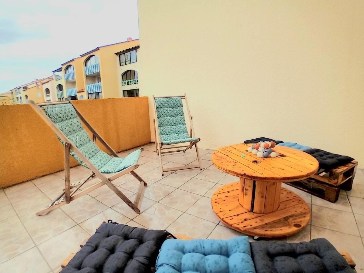 T3 Grande Terrasse Bord De Mer Le Barcarès Esterno foto